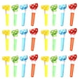thumbnail image 1 of 24 Pieces Party Blower Party Horns Noisemakers Whistles Party Squawkers Fringed Noise Maker Blowouts for Birthday Graduation Sporting Events Party Favors Supplies - Red+Blue+Green+Yellow, 1 of 6