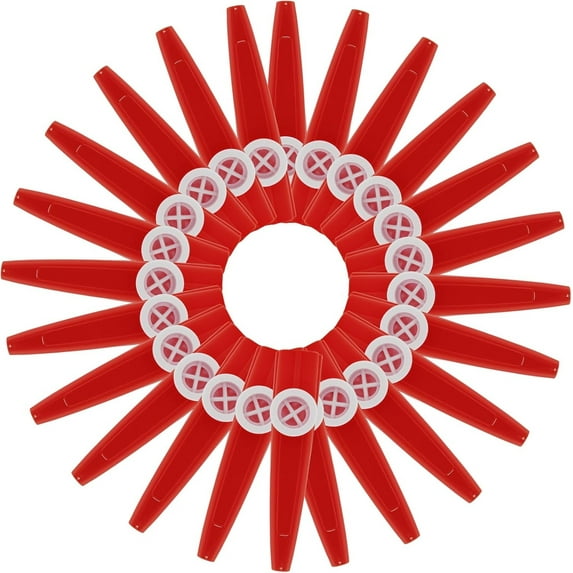 24 Pieces Plastic Kazoos, Kazoo Musical, Good Companion for Guitar Violin Piano Keyboard Ukulele, Gift for Christmas Gifts Party Favors.,Red