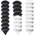 thumbnail image 1 of 24 Pieces Powder Puff, Triangle Makeup Puff Cotton Powder Face Washable Body Powder Puff for Loose Powder Body Cosmetic Foundation Sponge Makeup Tool (12Black 12White), 1 of 5