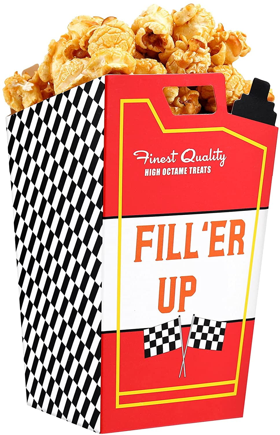 24 Pieces Race Car Fuel Can Popcorn Treat Boxes Racing Birthday Party