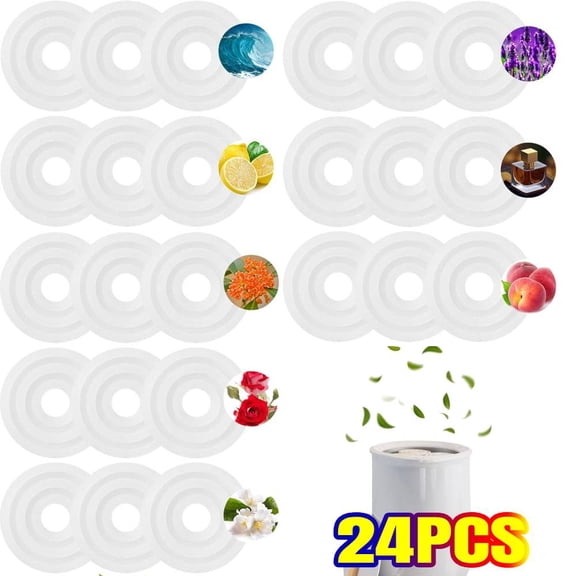 24 Pieces Replacement Fragrance Disc Towel Warmer Bucket Fragrance Scented Pads, Towel Warmer Scent Disc, 8 Flavors