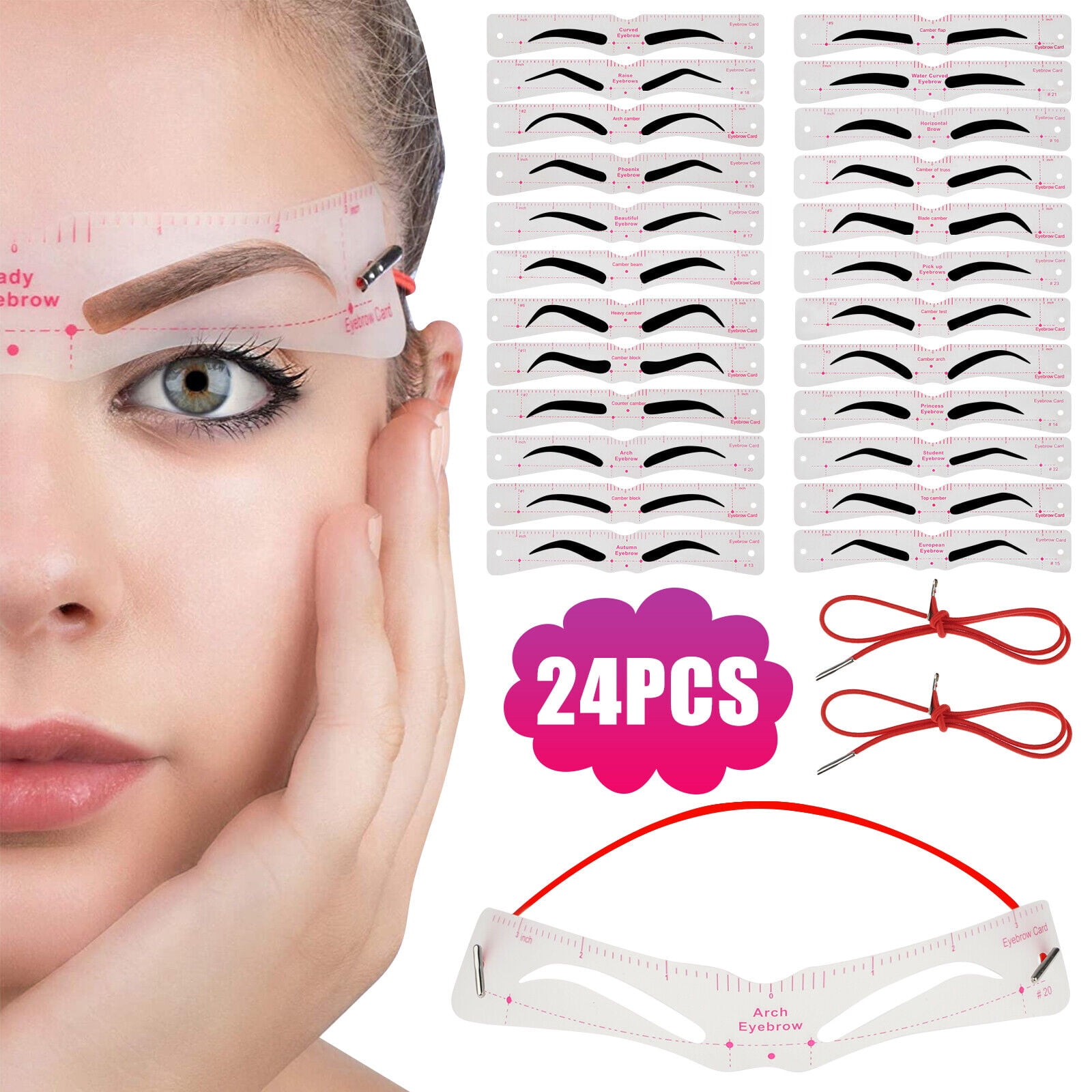 HEROME Eye Care Brow Stencils – 4 Augenbrauen-Schablonen Für Perfekte Brauenform