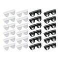 thumbnail image 1 of 24 Pieces Self Adhesive Wheels Small Caster Wheels Mini Rolling Caster Paste Plastic Sticky Caster (White and Black), 1 of 5