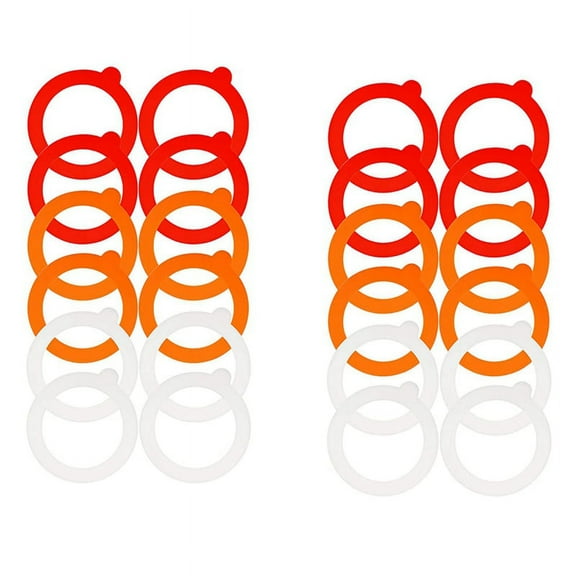 24 Pieces Silicone Jar Gasket Replacement Seal, Leak-Proof Airtight Sealing Rings Lids Fitting Seals