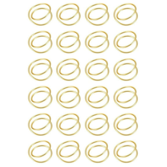 24 Pieces Silver Napkin Rings Set Hollow Out Metal Napkin Holder Exquisite Serviette Buckle Bulk for Wedding Party Gathering Dinner Table Decoration