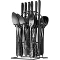 24 Pieces Silverware Set, Mirror Polished Stainless Steel Flatware Set