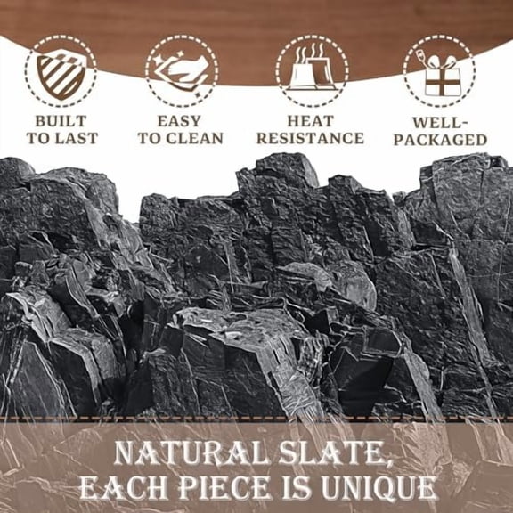 24 Pieces Slate Drink Coasters, 4 Inch Black Coasters Stone Coaster Set, Laser Engraving Blanks with Anti-Scratch Bottom for Home Office Kitchen Housewarming Gifts Wedding Party, Square