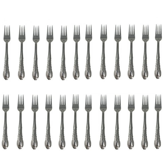 24 Pieces Stainless Steel Forks, 7.25in Flatware Forks, Tableware Forks Set, Dinner Forks Silverware Forks, Table Forks, Use for Home, Restaurant