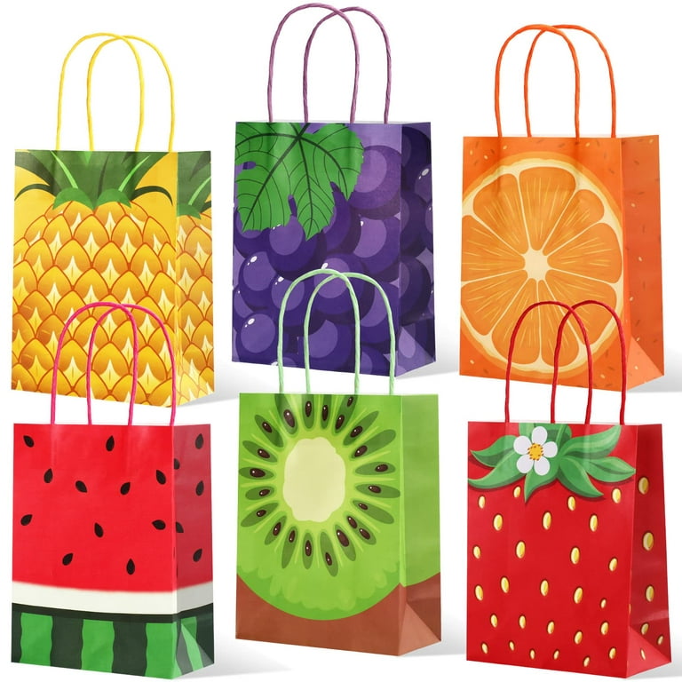 24 Pieces Watermelon Party Bags Watermelon Paper Goodie Bags Party Favor  Bags Watermelon Treat Candy Bags Summer Fruit Birthday Party Supplies for