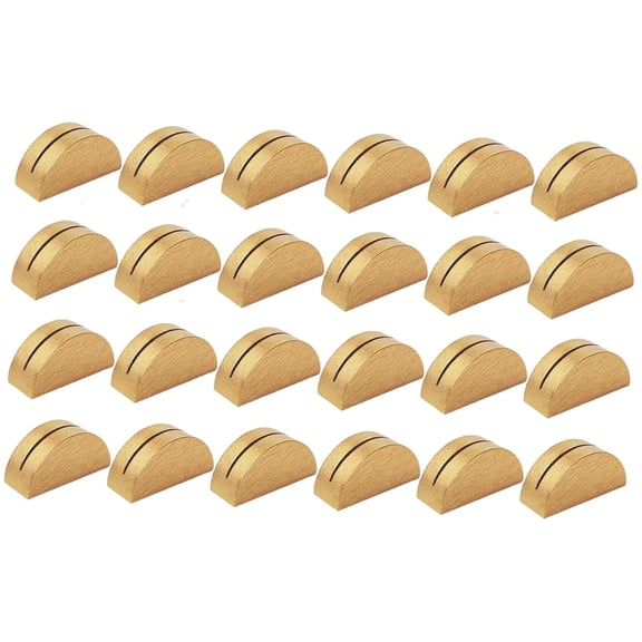 24 Pieces Table Number Stand Place Card Holder Picture Holder Gold Wooden Design for Restaurant Birthday Anniversary