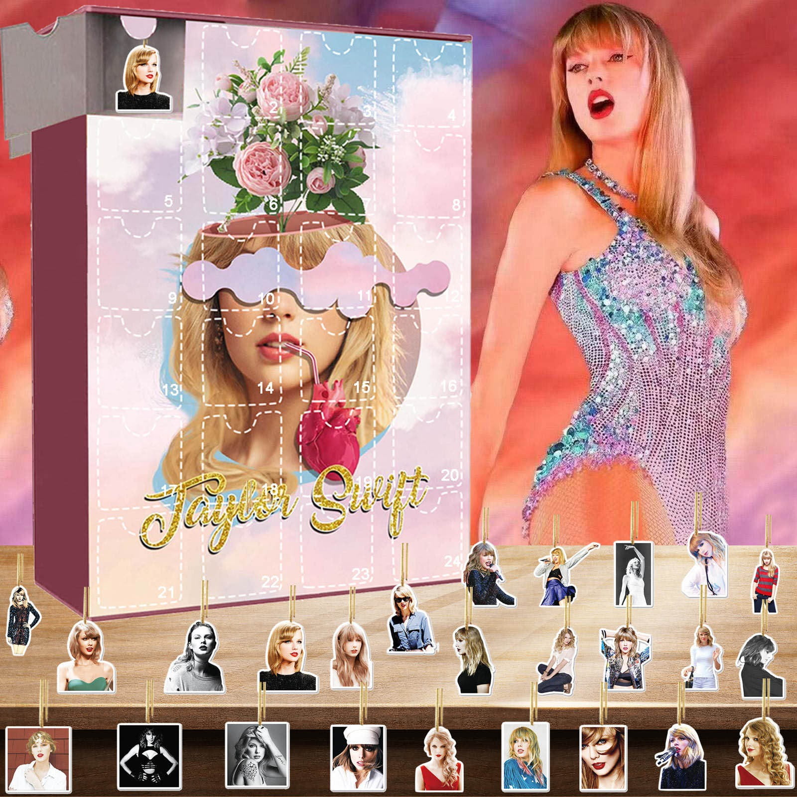 Black and Friday Taylor Swift 2023 Christmas Advent Calendar Contains 24  Gifts, 24PCS Car Fresheners Vent Clips, Record Player Car Fresheners For  Women, Album Cover Freshener Car Accessories 