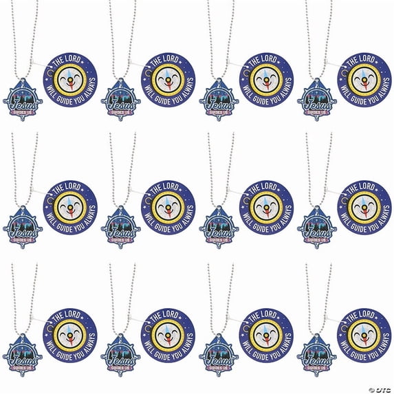 24 Pieces The Lord Will Guide You Necklace with Handout Card Kit for 12