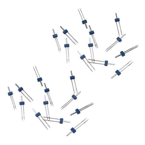 24 Pieces Twin Needles, Double Needles with Plastic Box for Sewing Machine, 3 Sizes Mixed 2.0MM, 3.0MM, 4.0MM