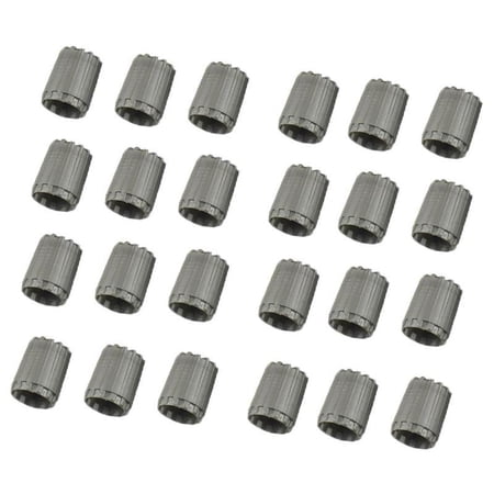 24 Pieces Wheel Tire Valve Stem Caps For TPMS Standard Valve Grey