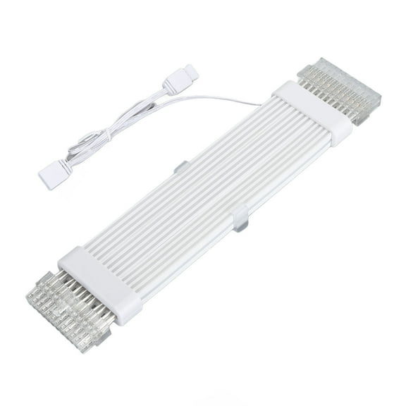 24 Pin RGB Power Extension Cable Kit ARGB 18AWG Silver Plated Wire Power Supply Sync PC Cable 265mm