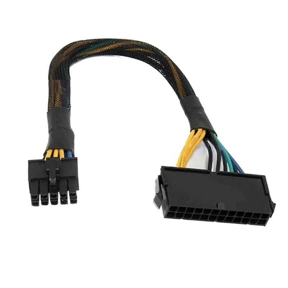 24 Pin To 10 Pin Adapter Cable ATX PSU Main Power Supply Cable Braided Sleeved Cable For Motherboard
