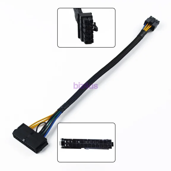 24 Pin To 10 Pin Convert Psu Main Power Supply Atx Adapter Cable For Lenovo Ibm