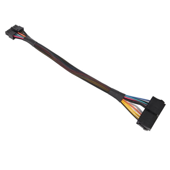 24 Pin to 14 Pin ATX PSU Main Braided Sleeved Cable for for PC and Servers 12-Inch(30cm)