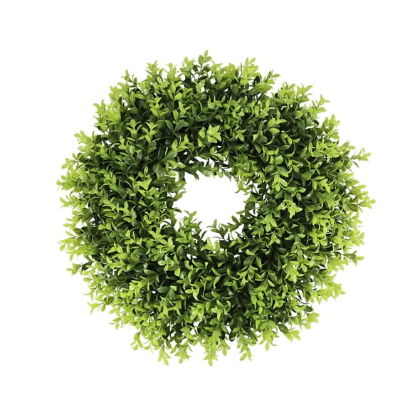 24" Plain Boxwood Blank Wreath, Boxwood Wreaths for Front DoorArtificial Wreaths for Farmhouse Wedding Green Year Round Indoor Outdoor for Fall Summer Christmas Wreath Home Decorations, Green