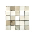 thumbnail image 1 of 24'' Plash Mirror, 3D Square Splicing Artistic PU Material Decorative Mirror, Suitable for Bathroom, Bedroom, Living Room, Corridor, Entryway, etc., 1 of 10