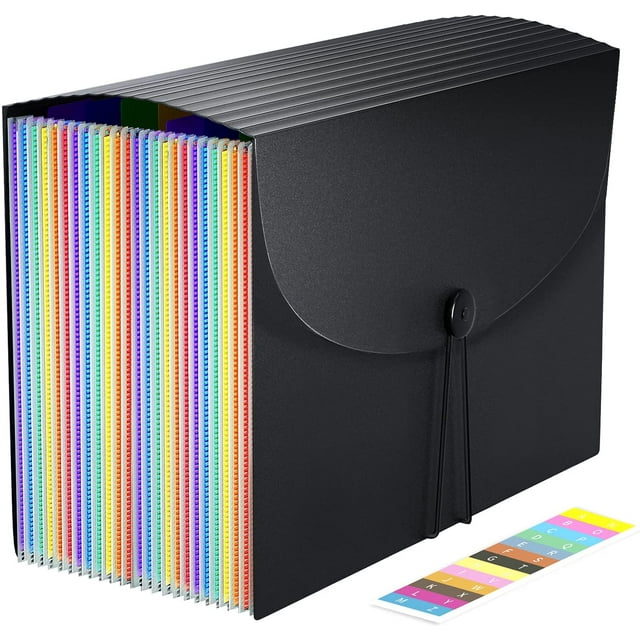 24 Pockets Accordian File Organizer, Expanding File Folder Letter Size