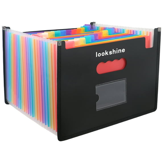 24 Pockets Expanding File Folders, Portable Accordion Expandable File Organizer for Office