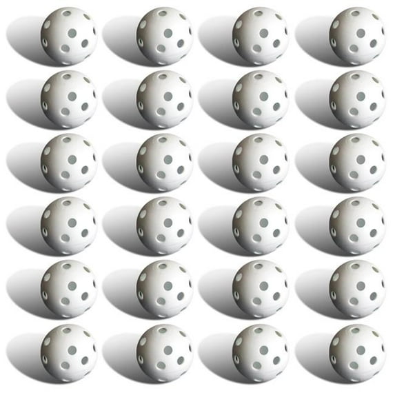 24 Polyurethane White Plastic Golf Balls