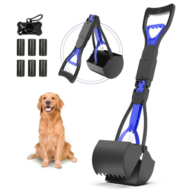 24" Pooper Scooper Tool for Dogs and Cats , Foldable Pet Pooper Scooper