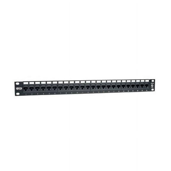 24-Port 1U Rackmount Cat5e 110 568B RJ45 Ethernet TAA Patch Panel