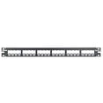 thumbnail image 1 of 24 Port All Metal Modular Patch Panel, Black - 1 Rack Unit, 1 of 1