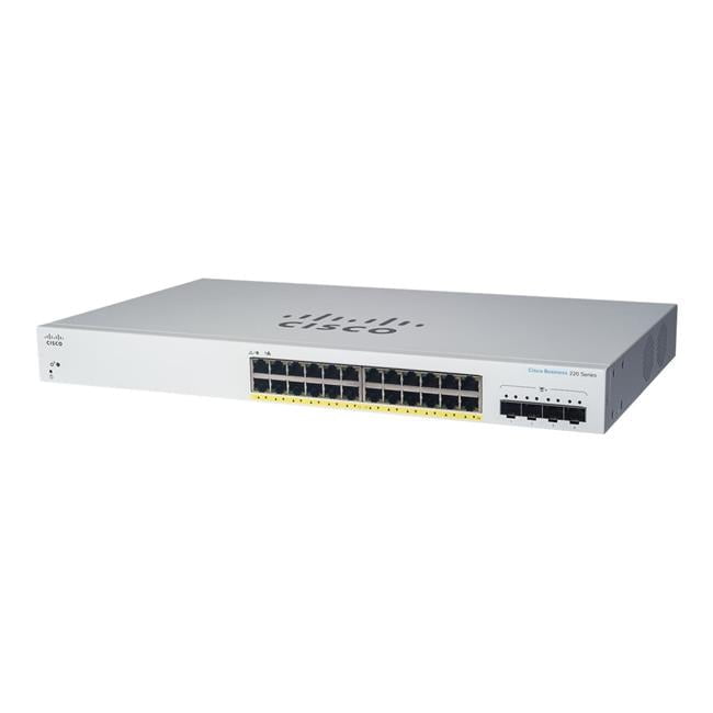 24 Port GE PoE 4 x 1G SFP Smart Ethernet Smart Switch, White