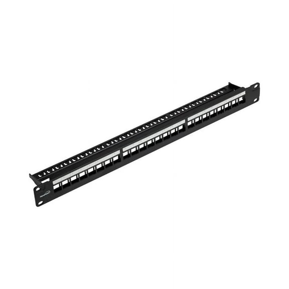 24-Port Modular Patch Panel,1U, Black