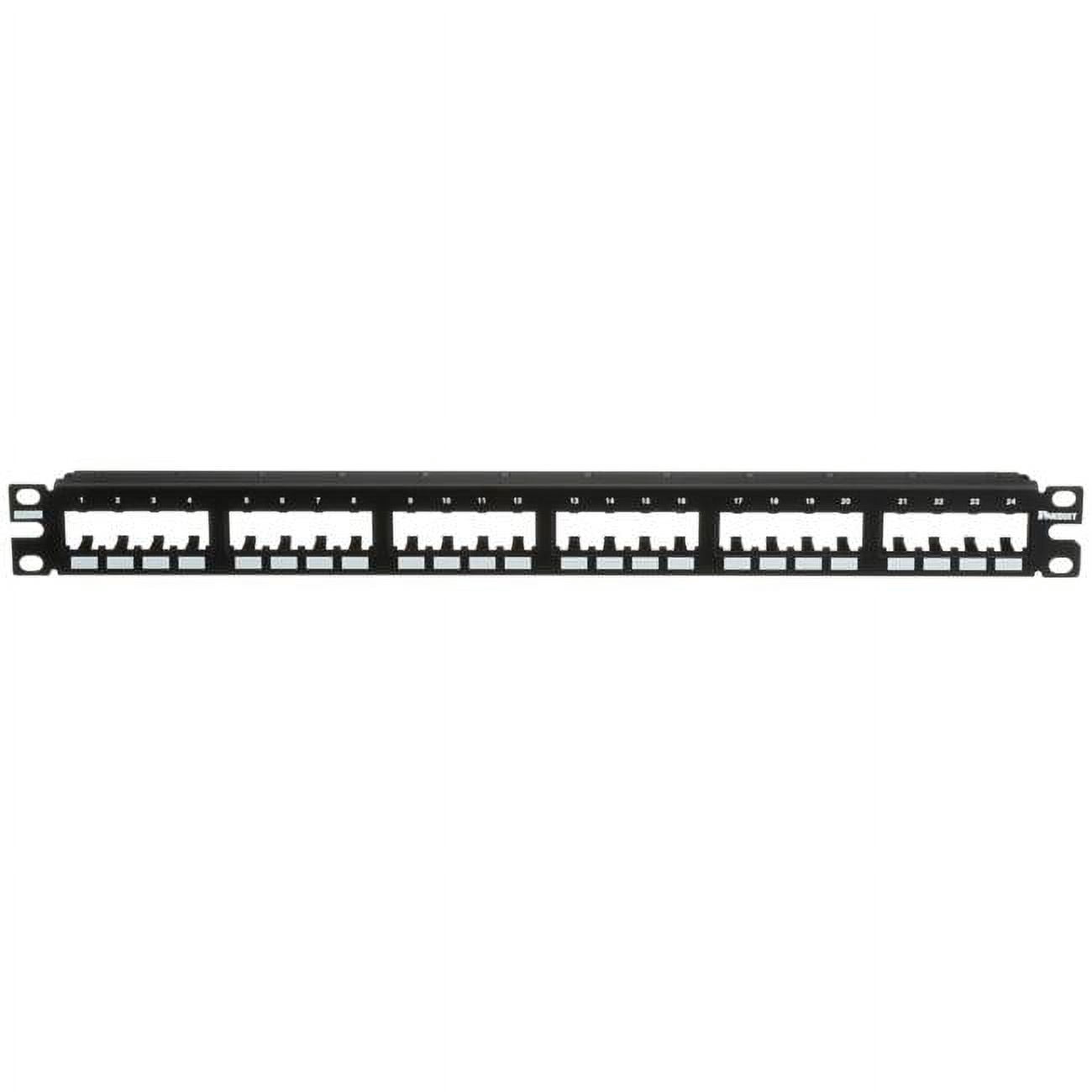 24 Port Patch Panel with Mod Flush Mount, Black - Walmart.com