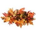 thumbnail image 1 of National Tree Company Artificial Pre-Lit Fall Centerpiece, Decorated with Pinecones, Fruit, Berry Clusters, Maple Leaves, LED Lights, Autumn Collection, 24 in, 1 of 2
