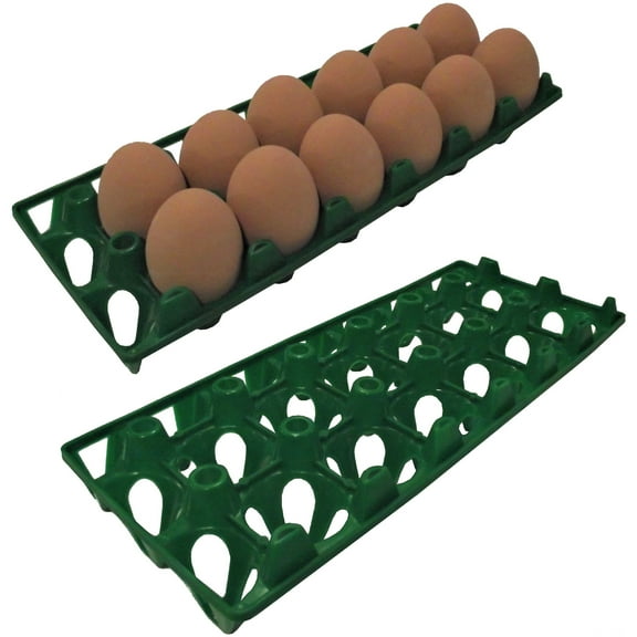 24 RITE FARM PRODUCTS 12 EGG POLY CHICKEN TRAYS SHIPPING CARTON POULTRY FLAT