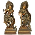 thumbnail image 1 of 24 Inch Radha Krishna Brass Statue - Handmade Made in India, 1 of 2