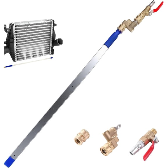 24'' Radiator Cleaning Wand, Portable Radiator Cleaning Tool, 4500 PSI Radiator Flush and Cleaner Tool, Radiator Washer Tool for Household , , RV