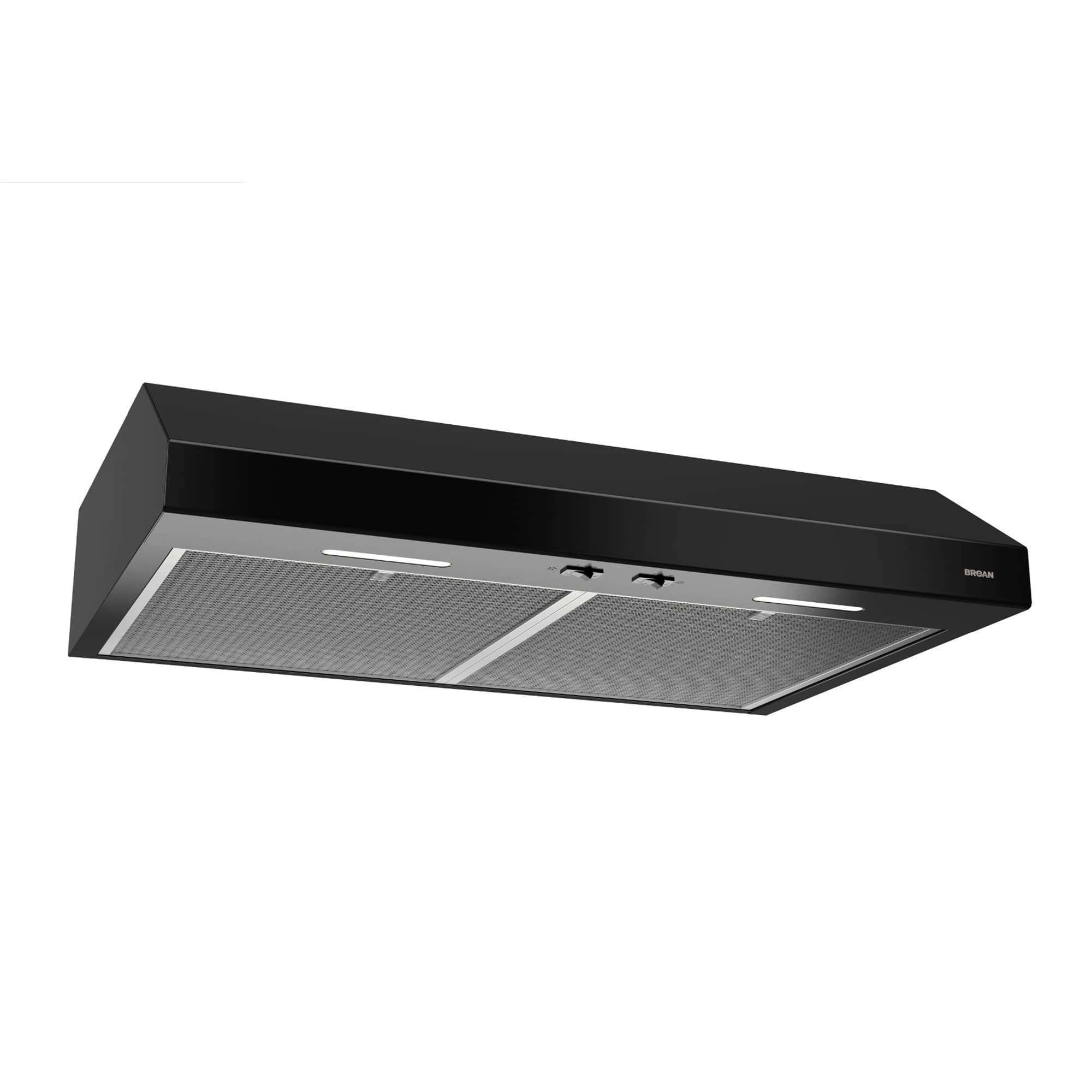 24-Inch Black Stainless Steel Convertible Range Hood