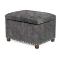 thumbnail image 1 of 24" Rectangular Ottoman with Storage for Living Room, Upholstered Storage Foot Stool and Seat with Lift Off Lid, Coffee Table Footrest for Bedroom, 1 of 2