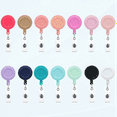 thumbnail image 1 of 24'' Retractable Badge Reel, Mixed Random Solid Color Nurse ID Badge Holder with 360° Swivel Alligator Clip (Pack of 12), 1 of 3