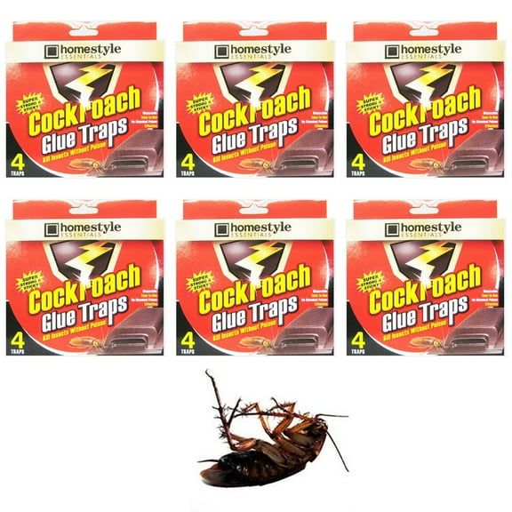 24 Roach Glue Traps Non-Toxic Sticky Boards Insect Bug Catchers Pest Control Safe
