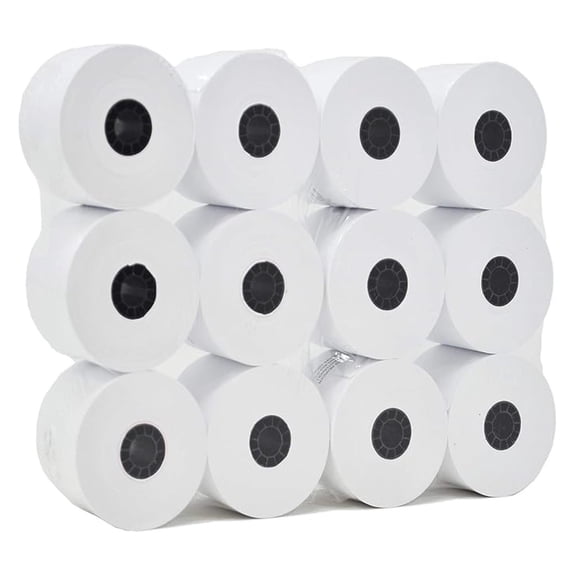(24 Rolls) Adding Machine/Calculator Roll, 2-1/4" x 150 ft, White - Top of the Line sharp calculator paper - universal 35720 - Printing Calculator 10 Key Adding Machine/Calculator Roll