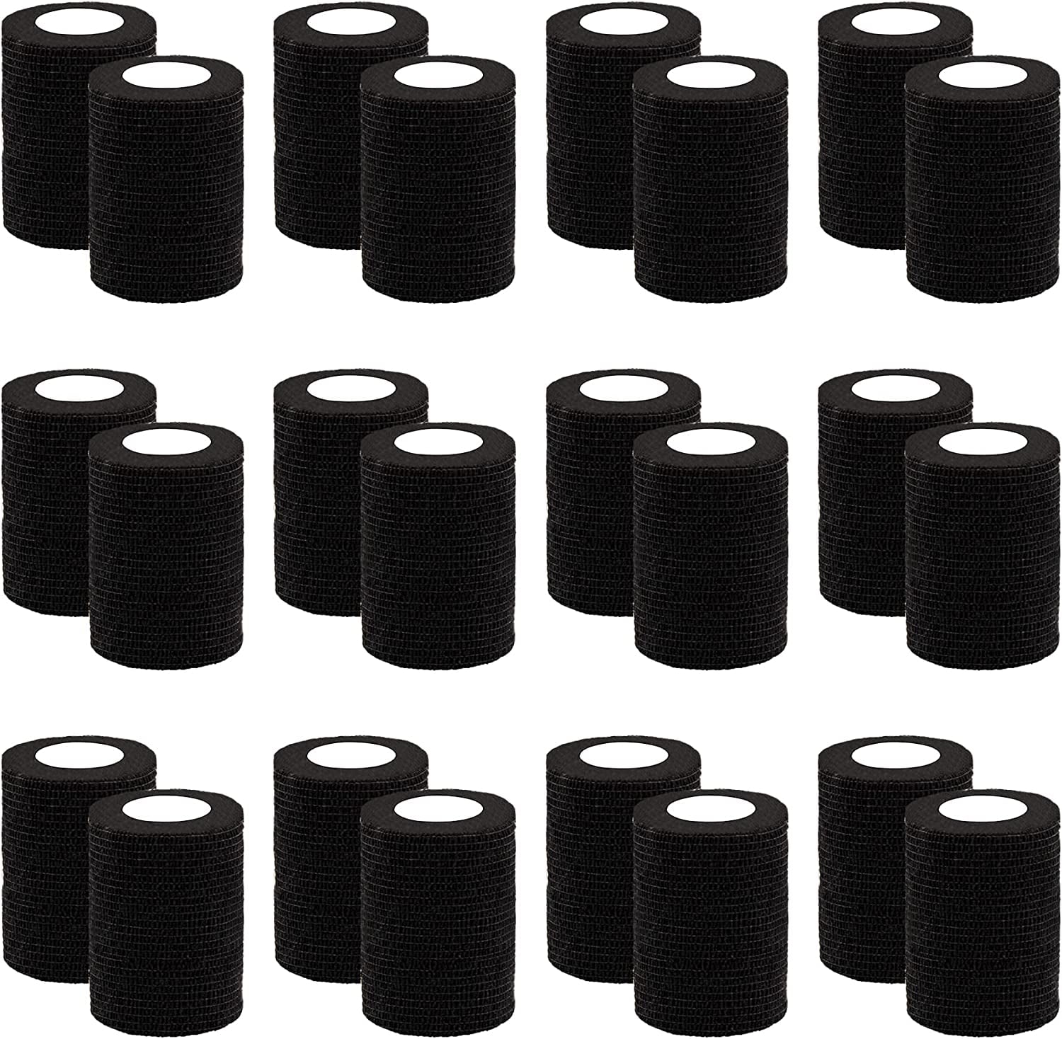 24 Rolls Self Adherent Wrap 4 Inch Self Adhesive Bandages Wrap Stretch Bandage Tape Self Stick Bandage Wraps for Wrist Ankle Swelling Sprains(12 Colors)