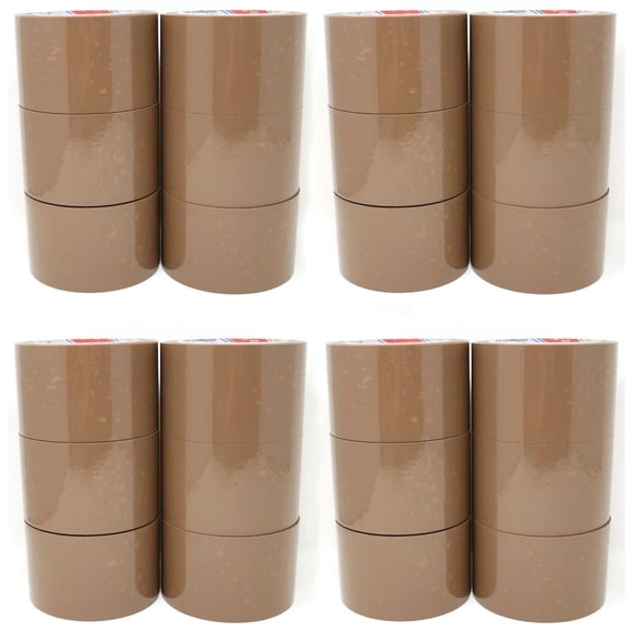 (24) Rolls Tan Brown Packing Tapes 2.75 Inch 95 Yards 2.0 Mil Shipping Wide Tape