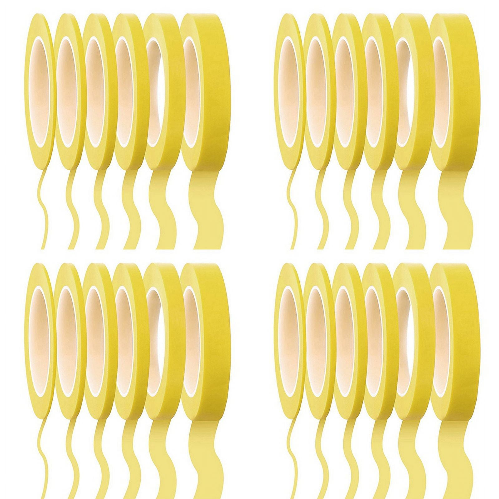 24 Rolls Fine Line Tape 1/16,7/10,1/8,1/4,1/2,3/4 Inch x 55Yard, Fineline Masking Tape, Painters Automotive