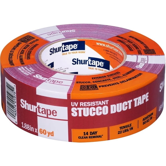 24-Rolls of 1.88” x 60 yds Shurtape 100526 Red PC 667 Specialty Grade, Outdoor Stucco Duct Tape