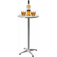 thumbnail image 1 of 24" Round Bistro Pub Table, Folding Cocktail Table Bar Height with Flip-Up Top, Maximum Load Capacity Up To  Lbs, for Dining Room Home Kitchen $$Garden &, 1 of 7