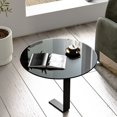 thumbnail image 1 of 24" Round Black Tempered Glass Table Top, 1/4" Thick Glass Sheet with Round Polished Edge, Replacement Tabletop for Coffee Table, Side Table & Patio Table, 1 of 8