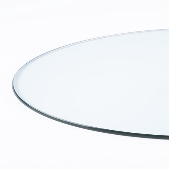 24" Round Clear Tempered Glass Table Top By Spancraft Glass