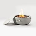 thumbnail image 1 of 24'' Round Propane Fire Pit Table, Outdoor Steel Firepit with Lava Rocks - Compact Patio Heater for Deck, Balcony, Small Backyard, 1 of 6